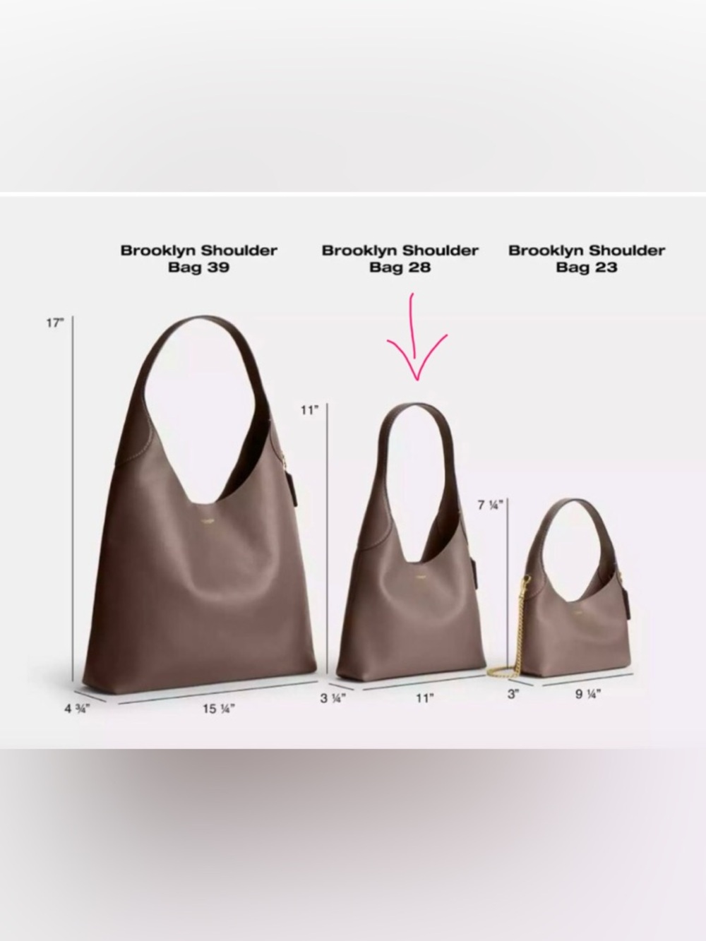 Authentic Coach Brooklyn 28 bag in Toffee color - Picture 8 of 10